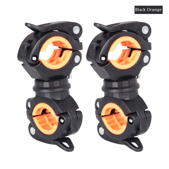 Support de lumière de vélo Support de lampe de vélo Support de pompe de phare à LED Support à dégagement rapide Support de lampe de poche universel rotatif à 360 degrés Support de montage de vélo Support de lampe de poche