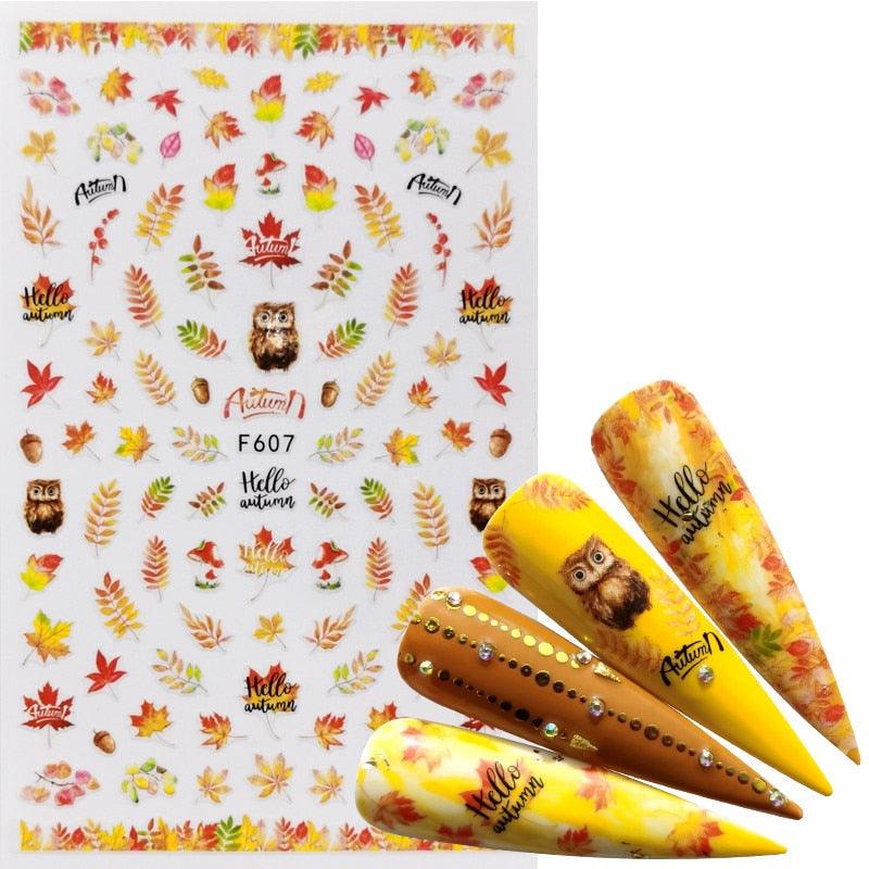 Décorations d'ongles 3D autocollantes avec motif flamant rose, lettre russe noire, décalcomanies, accessoires de manucure, décalcomanies holographiques, autocollants adhésifs pour ongles, fournitures d'ongles 3D, transfert, autocollants pour manucure