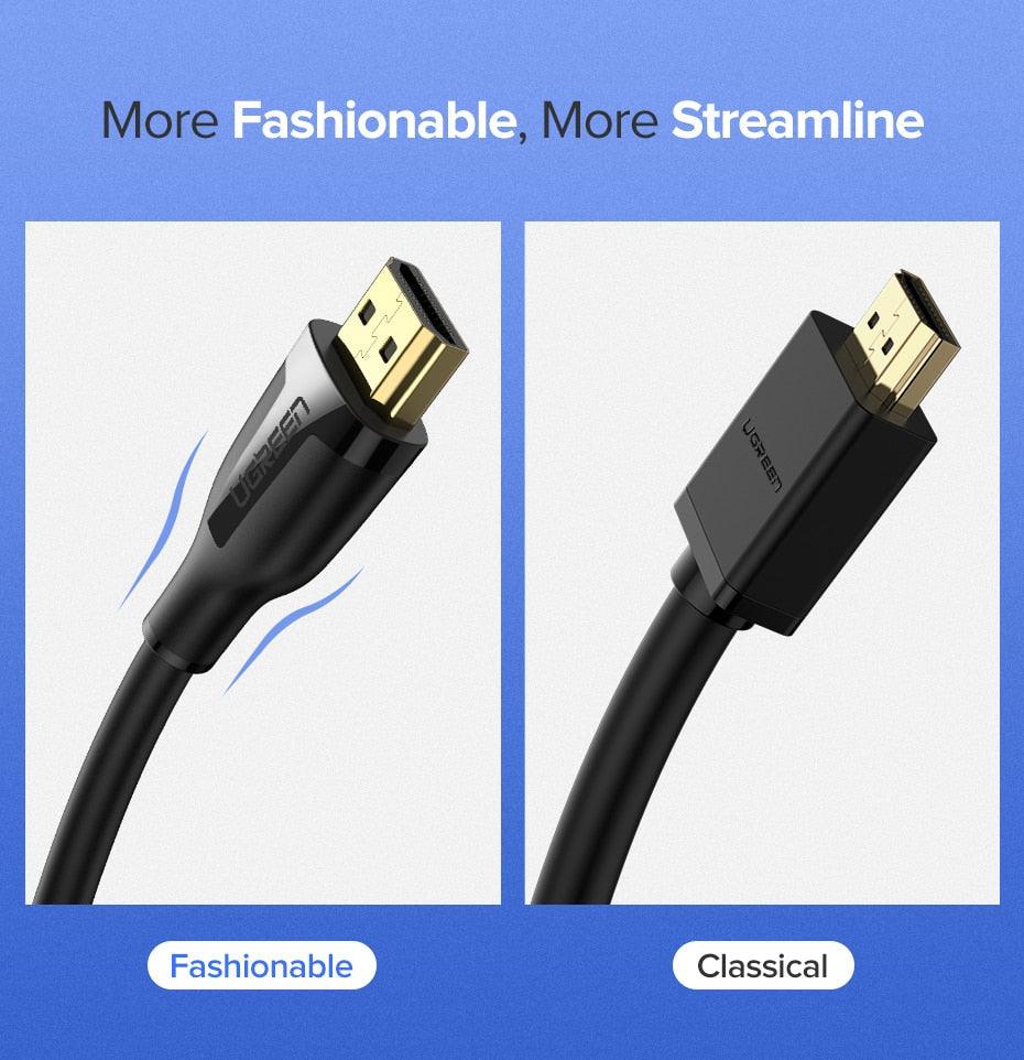 Câble HDMI 4K 2.0 Boîtier de commutateur répartiteur de câble HDMI vers HDMI Câble vidéo audio 60Hz Connecteurs plaqués or ultra haute vitesse HDMI 4K pour téléphone portable TV jeux