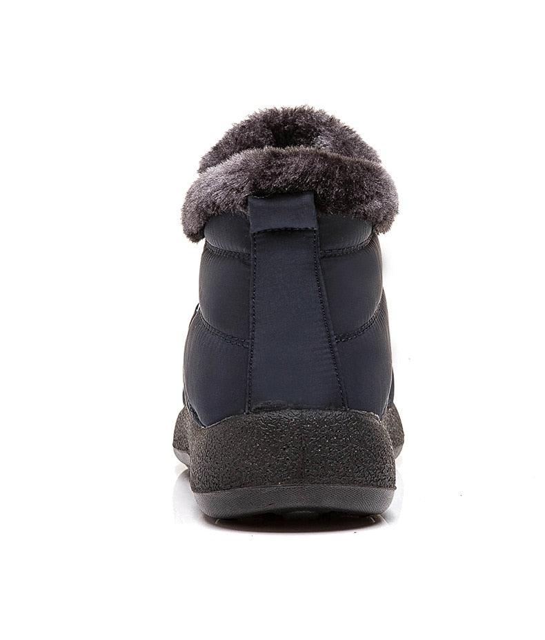 Bottes Imperméables Femme Bottes de Neige d'Hiver Décontractées Légères Cheville Chaude Bottes d'Hiver Fourrées Chaussures Confortables pour Femme