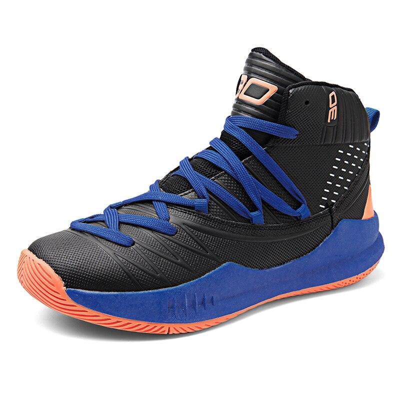 Baskets montantes noir et blanc pour homme, chaussures de sport blanches avec amorti, respirantes, haute qualité, baskets homme antidérapantes, baskets d'extérieur avec amorti pour l'entraînement et le sport.
