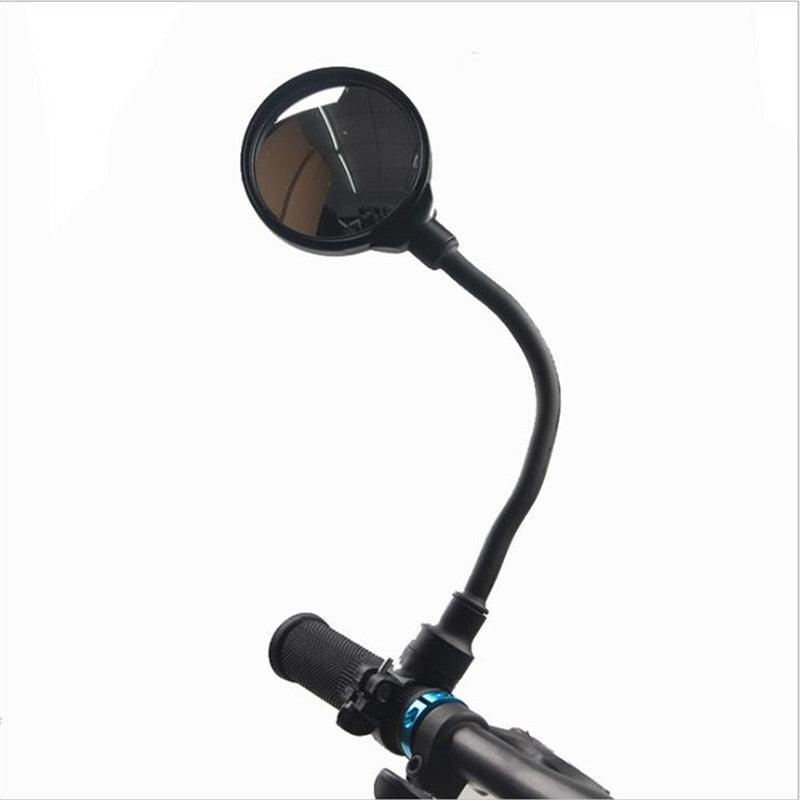 Rétroviseurs ronds longs pour guidon de vélo, pour VTT, vélo de route, moto, tuyau flexible, rétroviseur réglable, rétroviseurs de vélo avec grand angle, miroir convexe en acrylique, miroir de vélo de sécurité rotatif