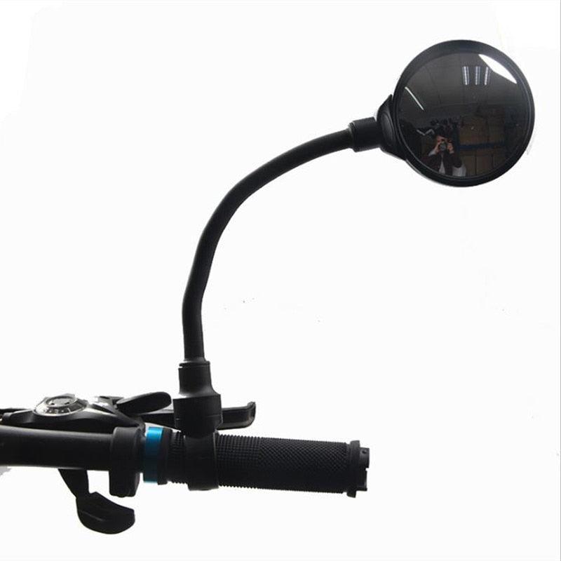 Rétroviseurs ronds longs pour guidon de vélo, pour VTT, vélo de route, moto, tuyau flexible, rétroviseur réglable, rétroviseurs de vélo avec grand angle, miroir convexe en acrylique, miroir de vélo de sécurité rotatif