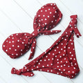 Ensemble de bikini solide Maillot de bain femme Bikini Maillot de bain femme Haut court Licou Maillot de bain Maillot de bain Bikini Coupe haute Maillot de bain taille haute Grande taille Maillot de bain d'été