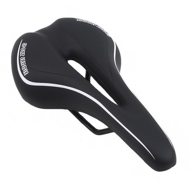 Selle de vélo souple Coussin de selle de vélo creux Siège de vélo de route VTT en mousse à mémoire de forme confortable Siège de vélo avec concept de zone ergonomique pour hommes