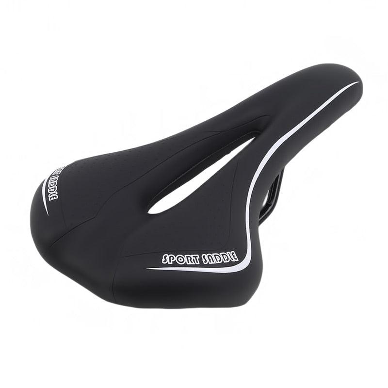 Selle de vélo souple Coussin de selle de vélo creux Siège de vélo de route VTT en mousse à mémoire de forme confortable Siège de vélo avec concept de zone ergonomique pour hommes