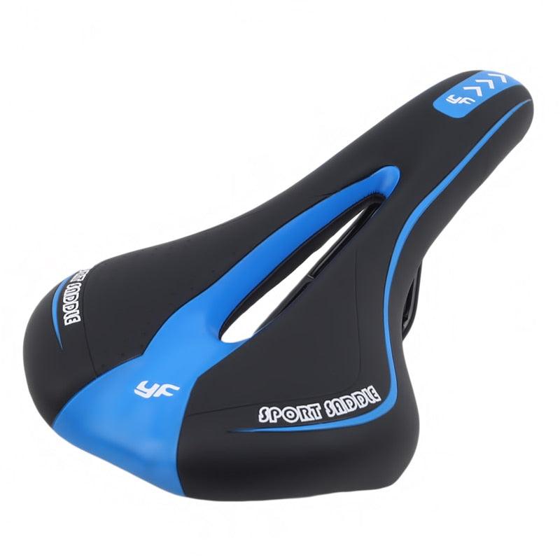Selle de vélo souple Coussin de selle de vélo creux Siège de vélo de route VTT en mousse à mémoire de forme confortable Siège de vélo avec concept de zone ergonomique pour hommes