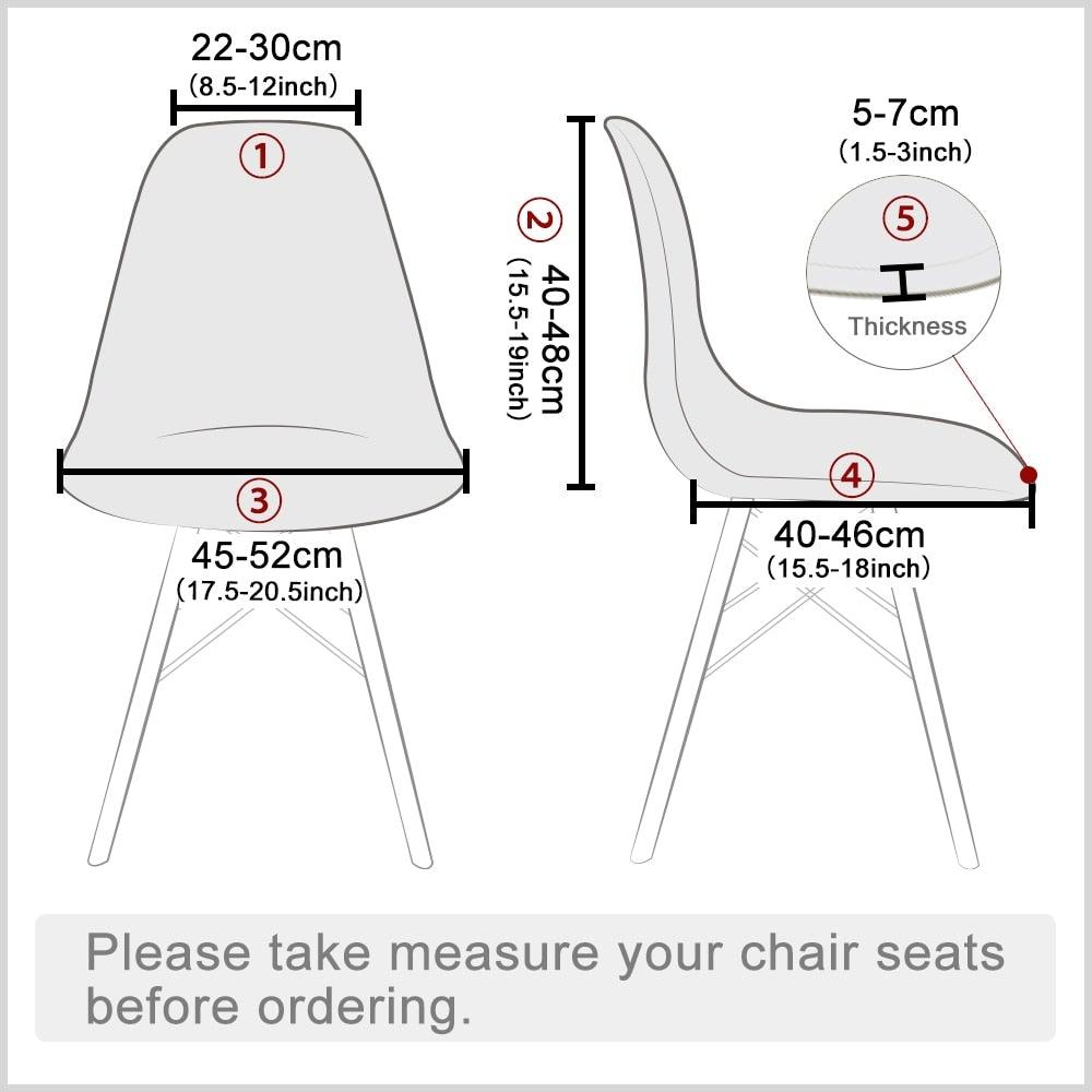 Housse de siège imprimée Avangarde Style pour chaise coquille sans accoudoirs Housse de chaise coquille Housse de banquet à domicile Housse élastique amovible extensible à dossier haut pour canapé fauteuils