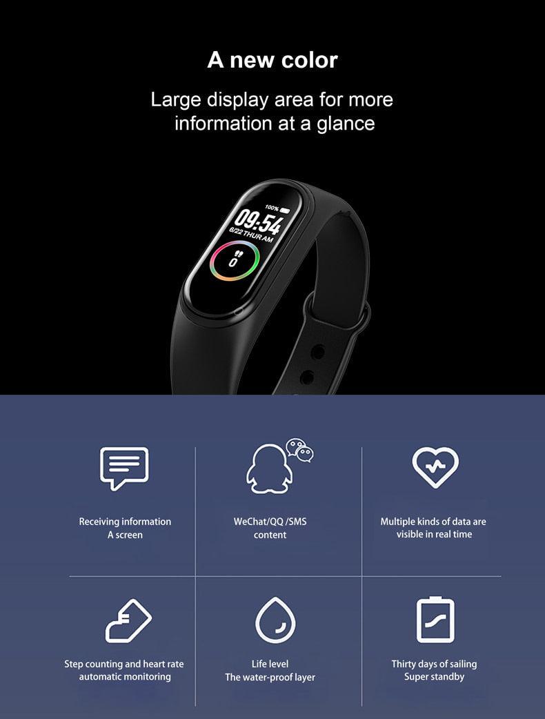 Montre connectée intelligente Fréquence cardiaque Pression Podomètre Montres de sport Bracelet Montre de sport électrique pour téléphones Montre intelligente de santé Moniteur de fréquence cardiaque Moniteur de sommeil Écran tactile étanche