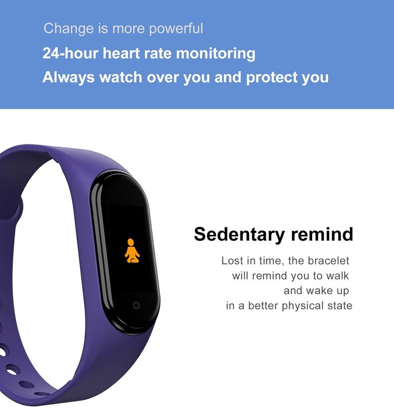 Montre connectée intelligente Fréquence cardiaque Pression Podomètre Montres de sport Bracelet Montre de sport électrique pour téléphones Montre intelligente de santé Moniteur de fréquence cardiaque Moniteur de sommeil Écran tactile étanche