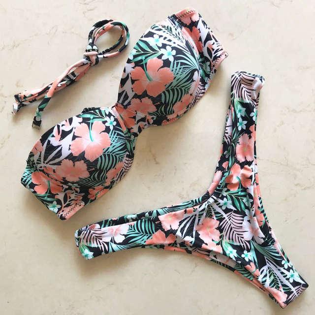 Maillot de bain bikini push-up femme Maillots de bain femme Maillot de bain push-up avec armatures Ensemble bikini rembourré deux pièces Maillots de bain femme deux pièces Ensemble bikini durable avec bonnet Soutien-gorge Maillot de bain moderne