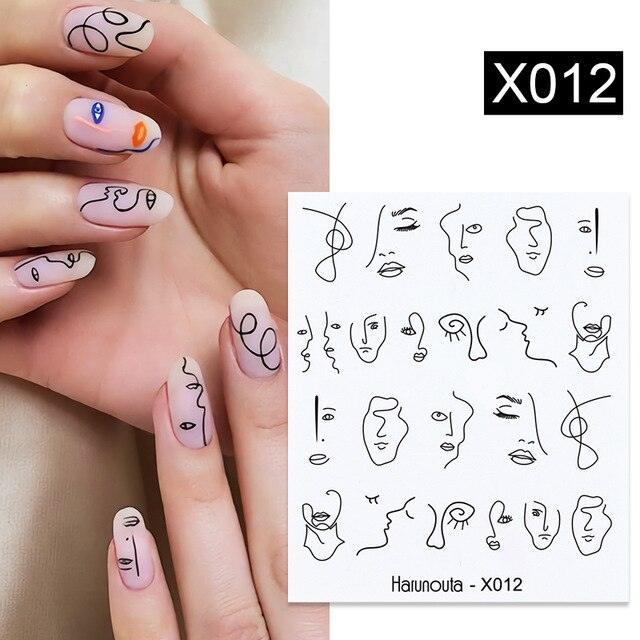 Autocollant pour ongles en relief, décalcomanies 3D fleurs feuilles curseur à eau pour nail art, autocollant de transfert, décoration 3D motif vague pour femmes filles, décalcomanies autocollantes, décoration pour ongles en bande de courbe métallique.