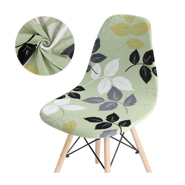 Housse de siège imprimée Avangarde Style pour chaise coquille sans accoudoirs Housse de chaise coquille Housse de banquet à domicile Housse élastique amovible extensible à dossier haut pour canapé fauteuils