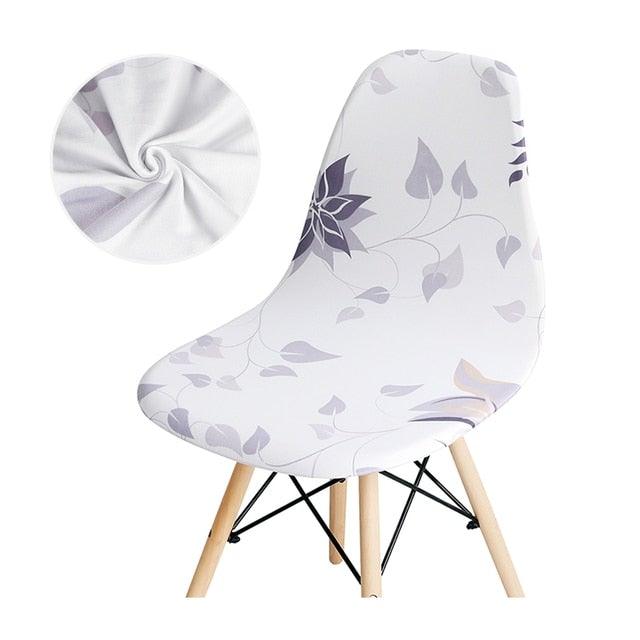 Housse de siège imprimée Avangarde Style pour chaise coquille sans accoudoirs Housse de chaise coquille Housse de banquet à domicile Housse élastique amovible extensible à dossier haut pour canapé fauteuils
