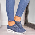 Nouvelles baskets décontractées à talons hauts pour femmes, chaussures respirantes rehaussant la hauteur, coussin d'air, baskets confortables, chaussures vulcanisées en cuir pour femmes, chaussures de marche de luxe pour femmes en extérieur