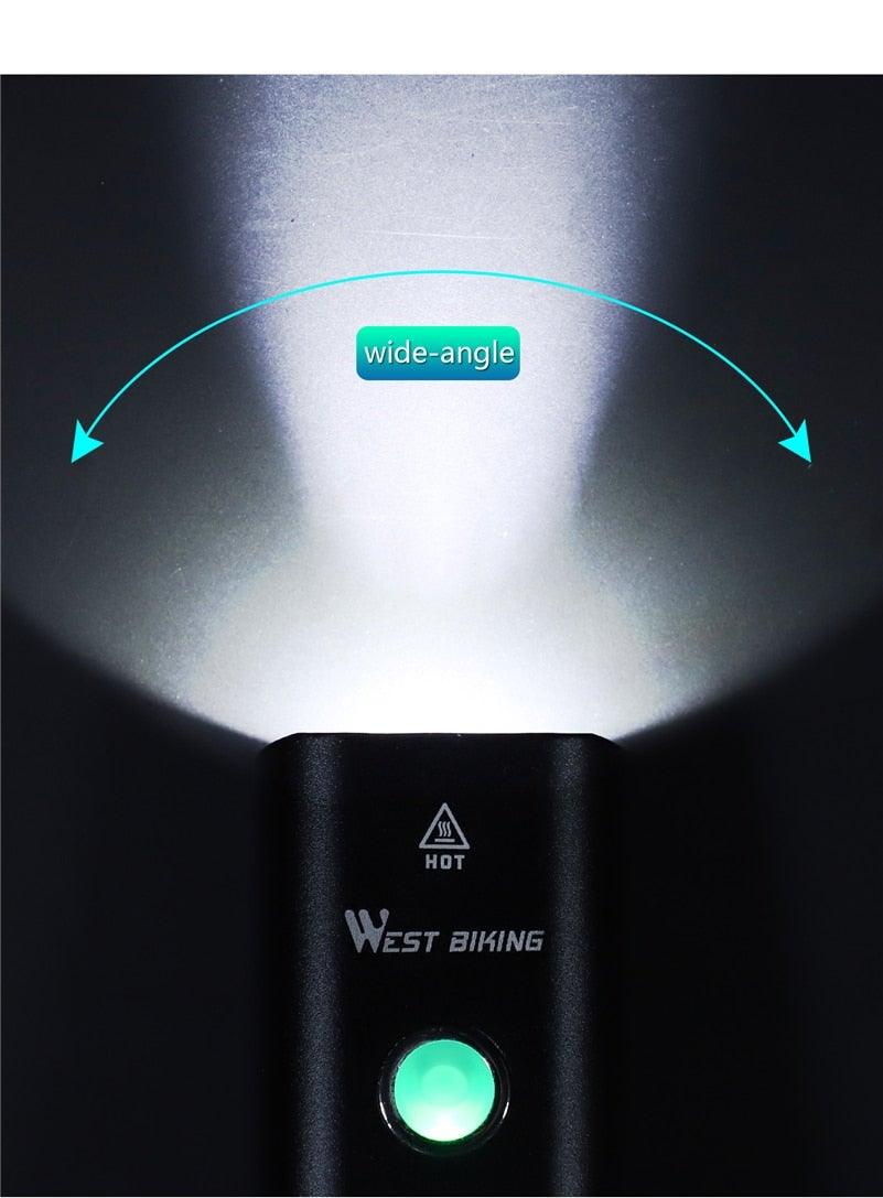 Phare avant de vélo rechargeable USB Lumière de vélo LED étanche Phare de cyclisme Lampe de sécurité pour l'escalade Lampe de vélo super brillante Facile à installer Convient à tous les vélos Phares avec modes