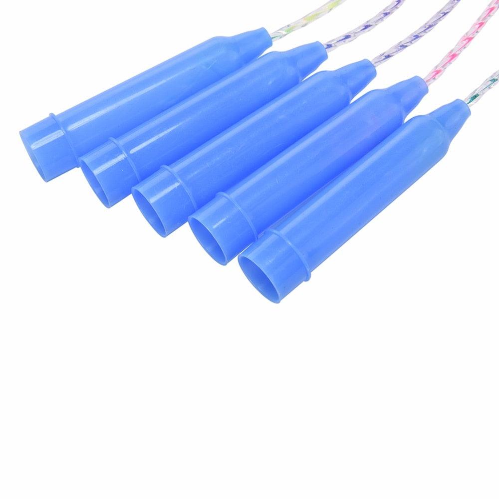 Corde à sauter en plastique pour le fitness, l'exercice, la gym, l'entraînement, la boxe, la vitesse sportive, corde à sauter simple, corde à sauter perlée souple pour enfants et adultes, corde à sauter segmentée en plastique de 2 m