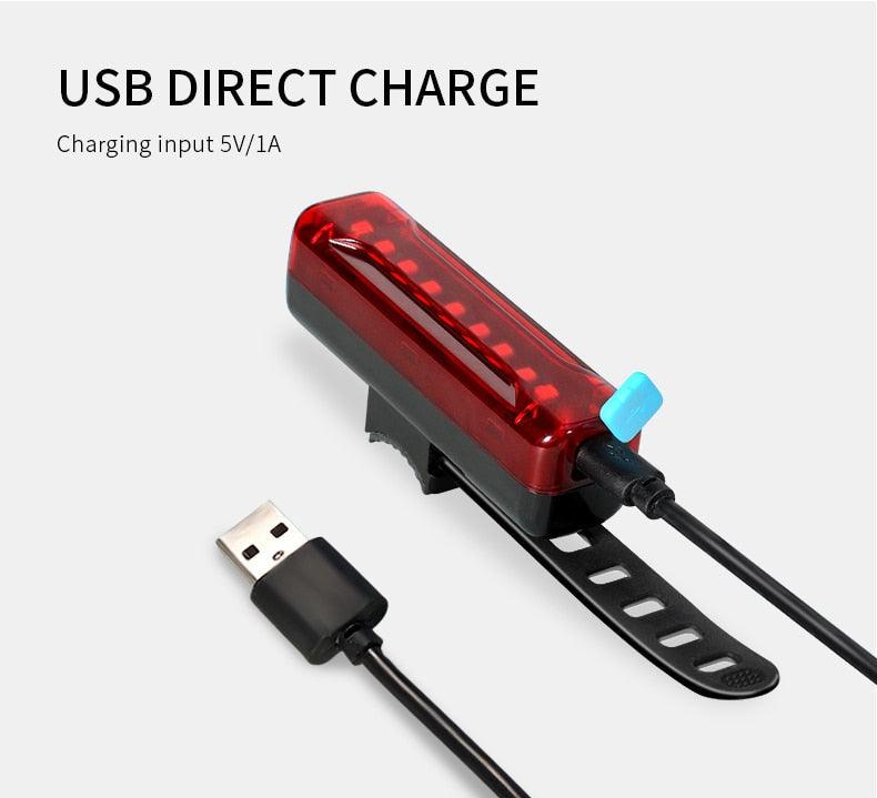 Lampe de vélo 10000mAh rechargeable par USB 5000 Lumens Phare de vélo LED super lumineux avant et arrière Ensemble de feux pour la conduite de nuit Feux de vélo avant et arrière rechargeables avec 3 modes