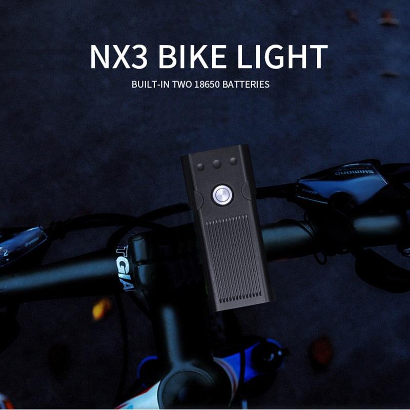 Lampe de vélo 10000mAh rechargeable par USB 5000 Lumens Phare de vélo LED super lumineux avant et arrière Ensemble de feux pour la conduite de nuit Feux de vélo avant et arrière rechargeables avec 3 modes