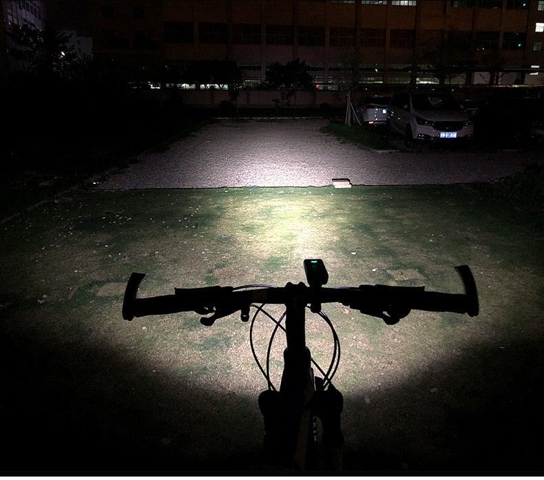 Lampe de vélo 10000mAh rechargeable par USB 5000 Lumens Phare de vélo LED super lumineux avant et arrière Ensemble de feux pour la conduite de nuit Feux de vélo avant et arrière rechargeables avec 3 modes