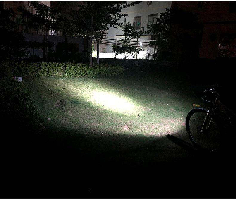 Lampe de vélo 10000mAh rechargeable par USB 5000 Lumens Phare de vélo LED super lumineux avant et arrière Ensemble de feux pour la conduite de nuit Feux de vélo avant et arrière rechargeables avec 3 modes