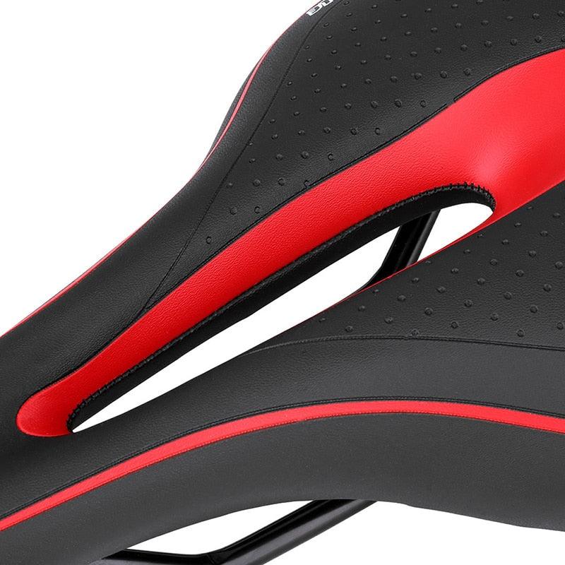 1 selle de vélo Comfort Gel, selle de vélo de route/VTT souple et confortable, selle de vélo étanche en gel avec zone de soulagement centrale et conception ergonomique pour vélos de montagne et vélos de route