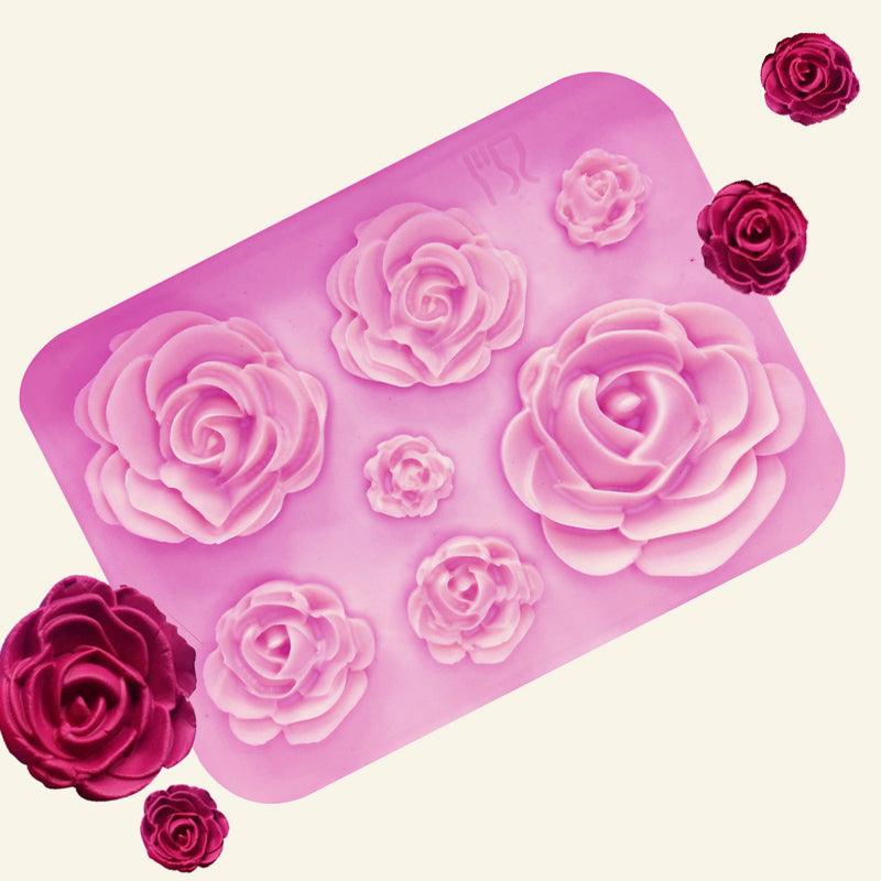 Moule à roses, moule à gâteau en silicone, outil de décoration de pâtisserie, moule à fondant, moule à chocolat, biscuits, pâtisseries, cuisine, moule en silicone pour fondant, outils de pâtisserie faits à la main