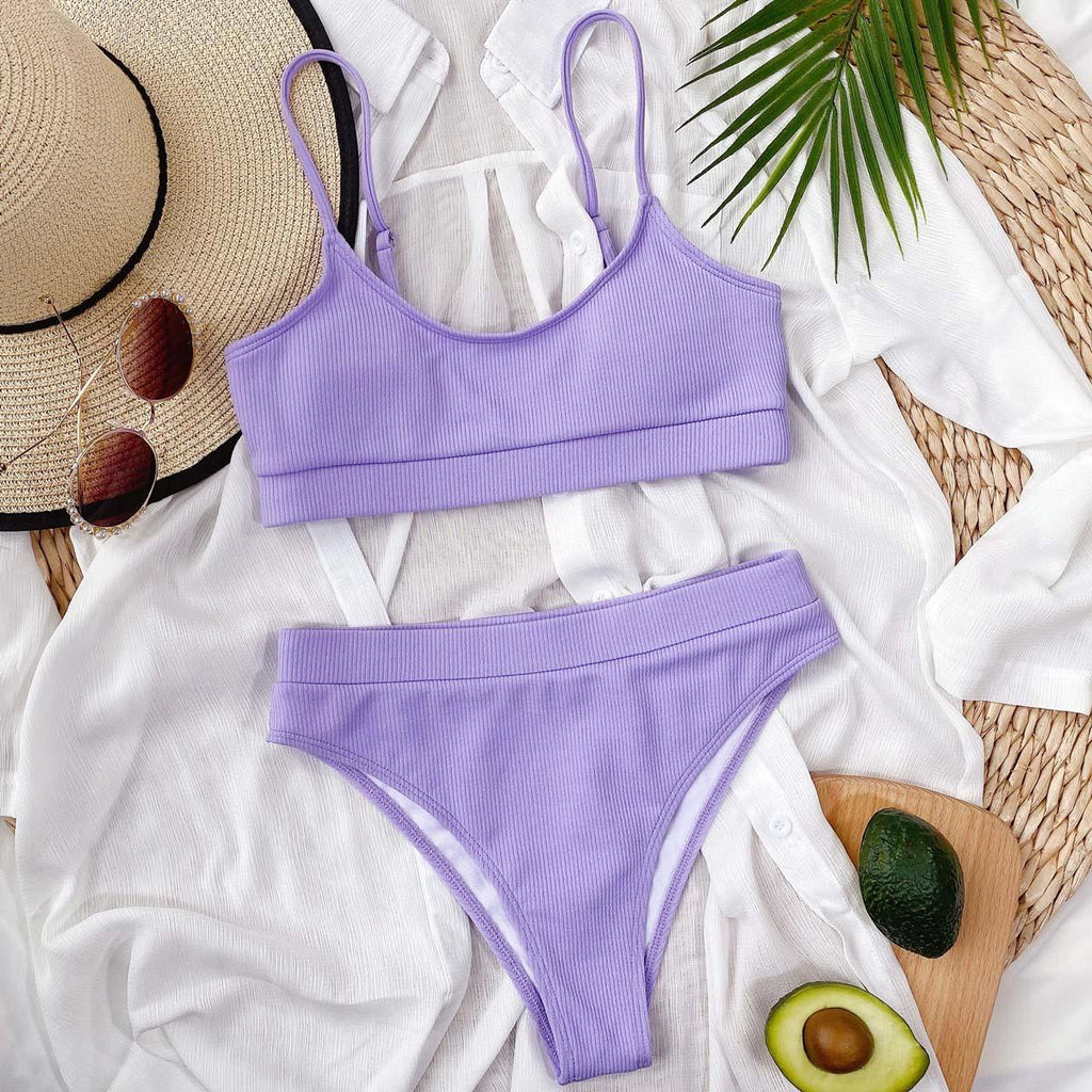Maillot de bain push-up femme Maillot de bain moderne pour femme Bikinis Ensemble bikini taille haute Bikini uni Maillot de bain 2 pièces Maillot de bain femme Maillot de bain Ensemble bikini taille haute Tenue de sport Maillot de bain Bikini