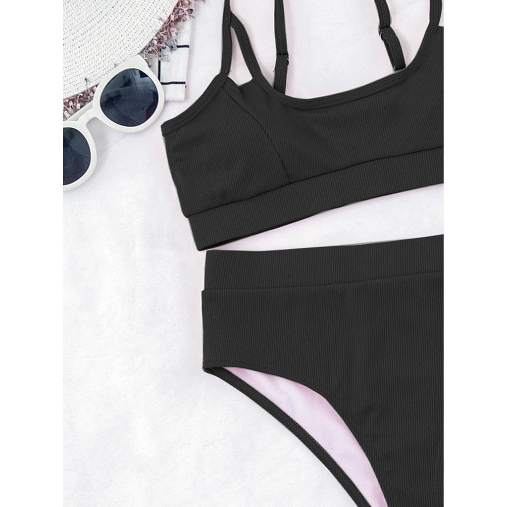 Maillot de bain push-up femme Maillot de bain moderne pour femme Bikinis Ensemble bikini taille haute Bikini uni Maillot de bain 2 pièces Maillot de bain femme Maillot de bain Ensemble bikini taille haute Tenue de sport Maillot de bain Bikini