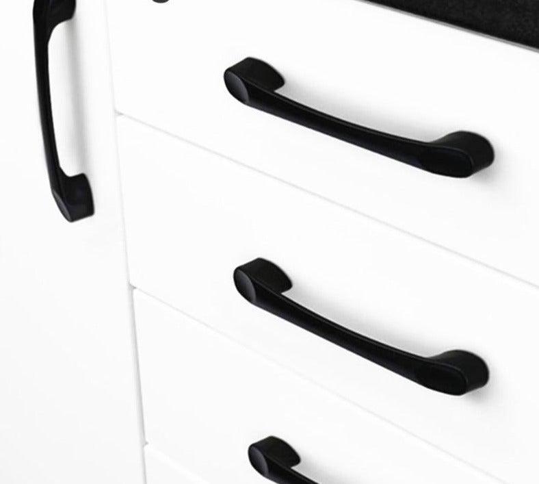 Poignées d'armoire modernes en alliage d'aluminium massif, poignées de porte, poignées de cuisine, poignées de tiroir, poignées de meuble, quincaillerie noire pour armoire, tiroir, porte, commode pour meubles de cuisine, quincaillerie d'armoire