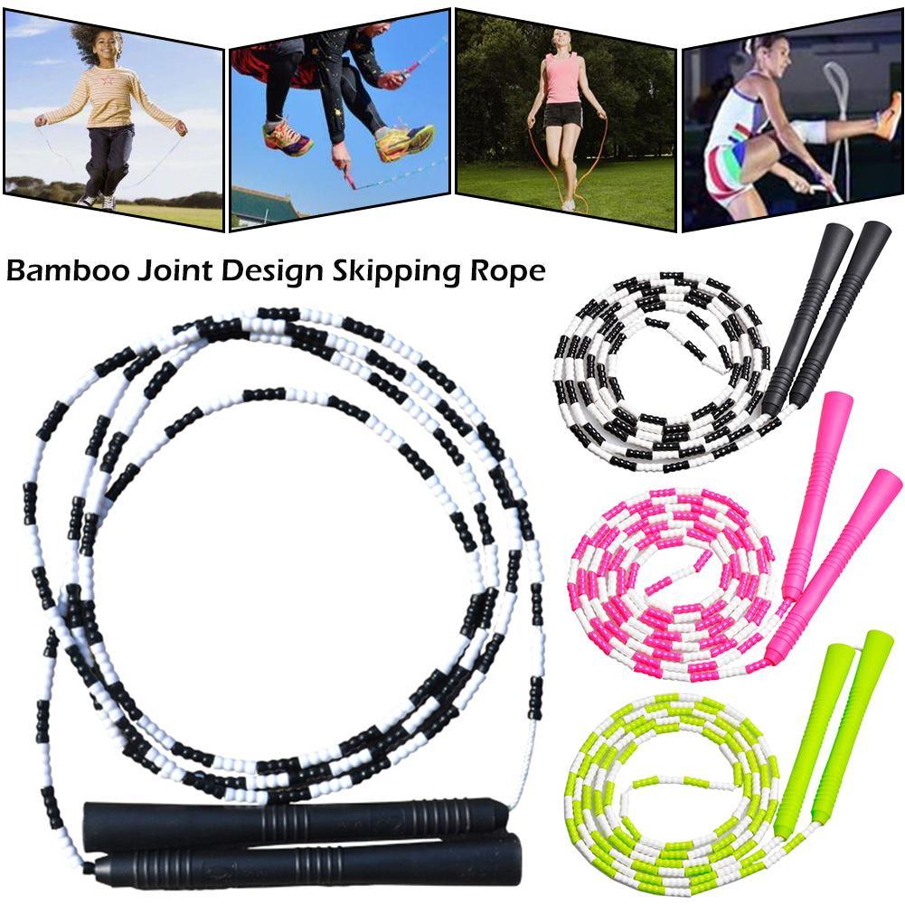 Corde à sauter en PVC, Corde à sauter fantaisie avec perles pour enfants, Entraînement de gymnastique, Corde à sauter d'extérieur pour enfants, adultes et athlètes, Corde à sauter amusante pour toute la famille, pour filles