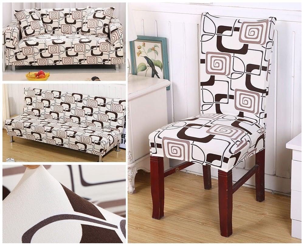 Housses de chaise de cuisine élégantes, extensibles, pour chaises, housses de chaise, couvre-meubles, housse de chaise grise, lavable, anti-poussière, protecteur de siège pour hôtel, bureau, cérémonie, banquet, mariage, fête