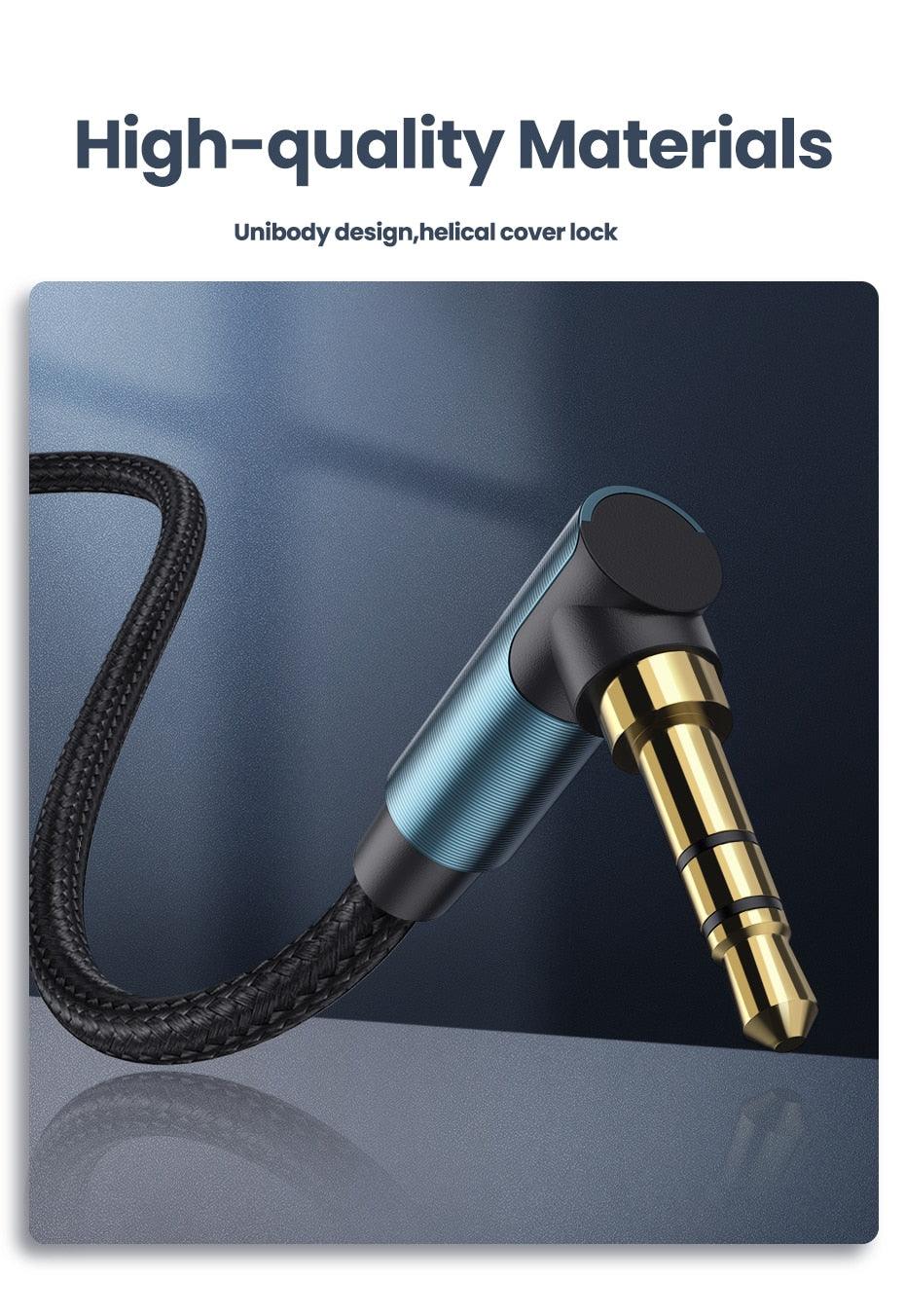 Câble auxiliaire HI-FI 3,5 mm mâle-mâle pour autoradio, casque, téléphone portable