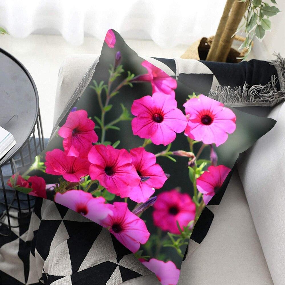 Housse de coussin de fleurs rouge vif, housse de coussin décorative de mode pour la maison, coussin de fleurs de pavot rouges, oranges, roses, housse de coussin super douce en peluche courte 45x45CM pour le salon et la maison.