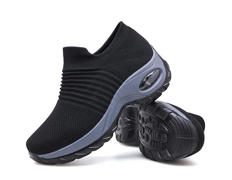 Baskets respirantes pour femmes Nouvelles chaussures en maille pour femmes Chaussures décontractées à coussin d'air à enfiler Chaussures de marche légères en maille respirante Athlétiques Chaussures de course Baskets chaussettes mode à enfiler