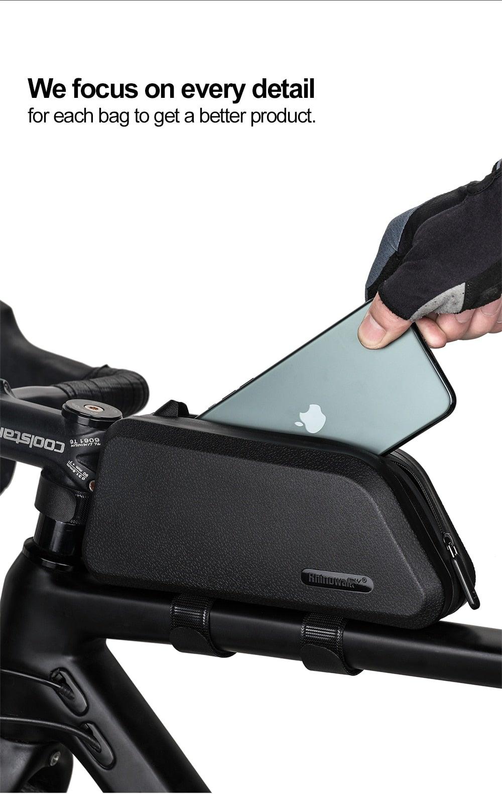 Sacoche de vélo étanche pour cadre de vélo, coque rigide, sacoche de cadre stable, accessoires de vélo pour vélo de route, sacoche de cadre, sacoche de vélo étanche et stable, sacoche de vélo, accessoires de cyclisme professionnels