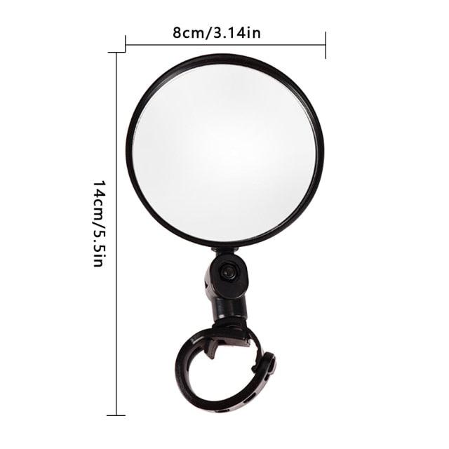 Rétroviseur de vélo, rétroviseur convexe monté sur guidon de vélo, rétroviseur réglable et rotatif en plastique pour VTT, vélo de route, VTT, vélo à pignon fixe.