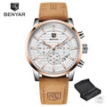 Montres de Luxe pour Hommes, Montre Tendance Étanche pour Hommes, Décontractée Sport Bracelet en Cuir