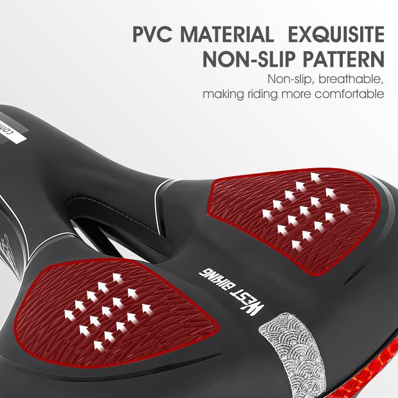 Selle de vélo de montagne de route, en cuir PU, coussin de cyclisme confortable, antichoc, rembourré de gel, pour hommes, selle de vélo confortable, antidérapante, étanche, pour VTT.