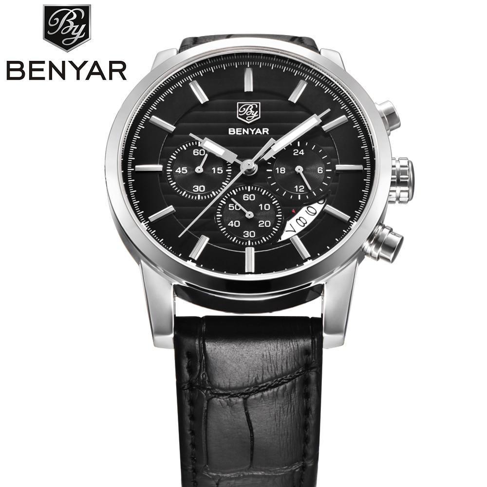 Montres de Luxe pour Hommes, Montre Tendance Étanche pour Hommes, Décontractée Sport Bracelet en Cuir