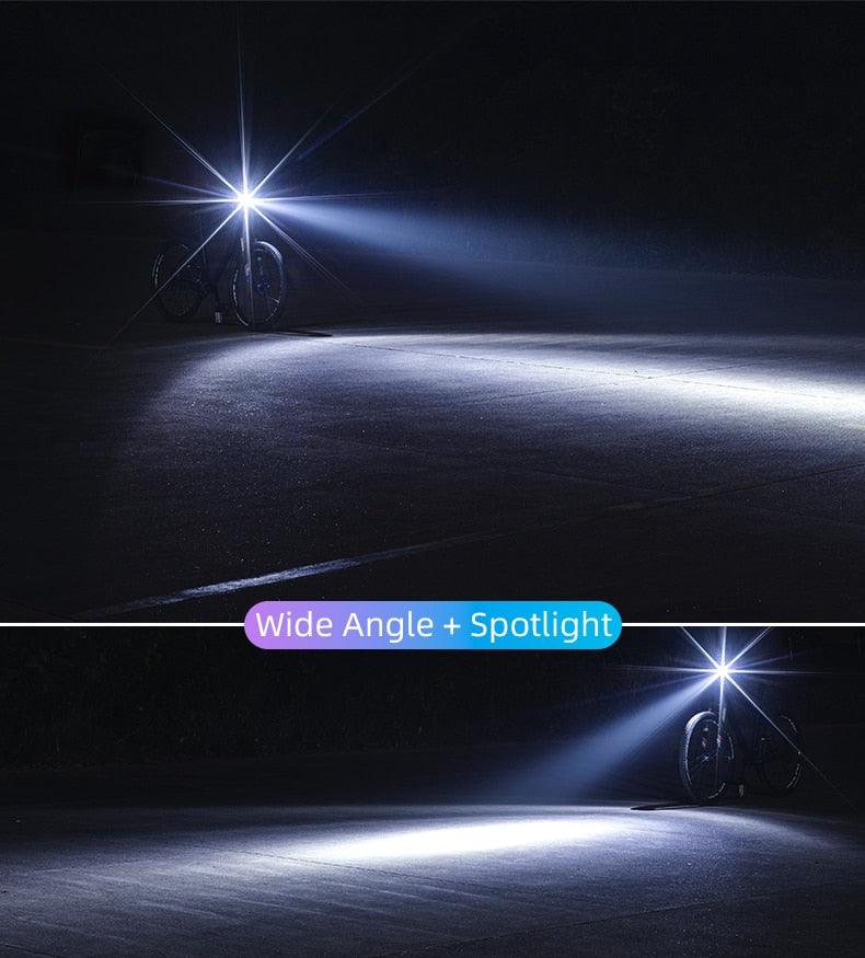 Lampe frontale de vélo étanche rechargeable par USB Phare de vélo Lampe de poche LED Lampe de vélo rechargeable par USB Phare avant de vélo Lampe de phare de vélo LED 2000 mAh