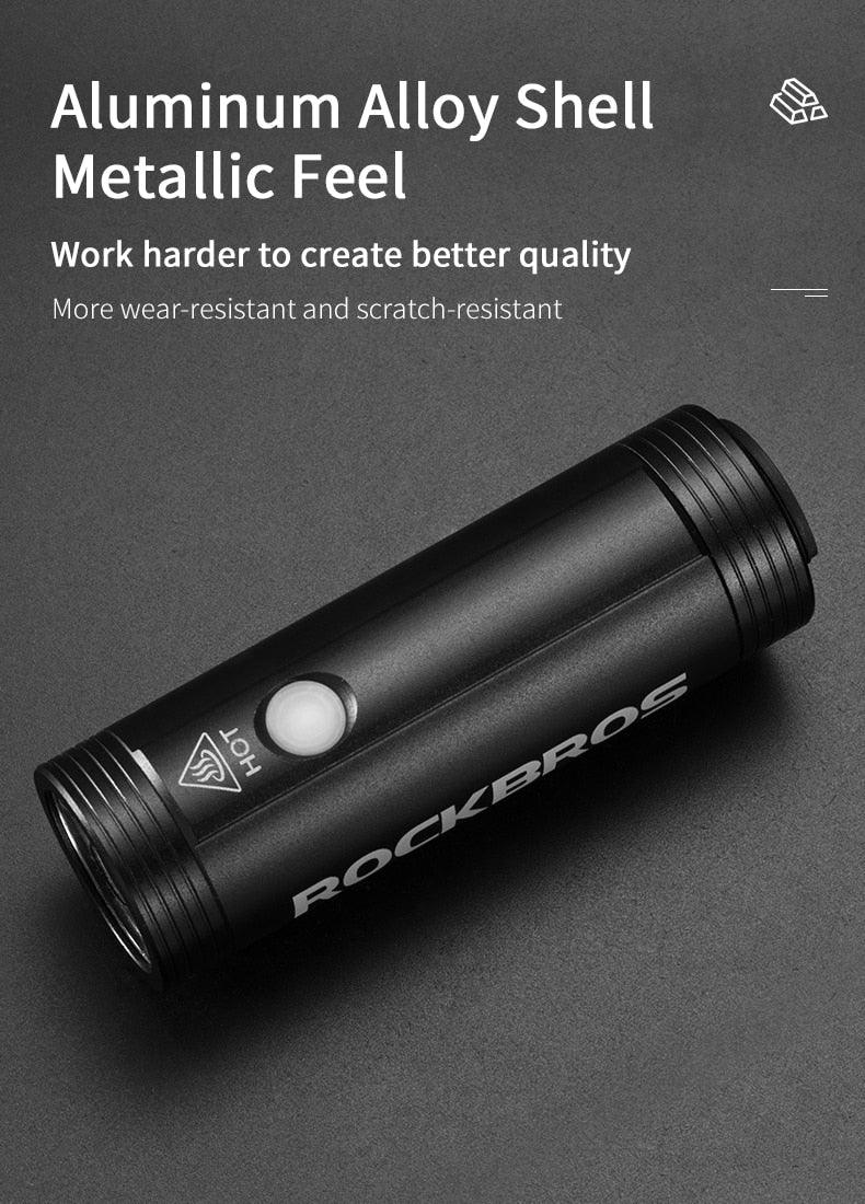 Lampe frontale de vélo étanche rechargeable par USB Phare de vélo Lampe de poche LED Lampe de vélo rechargeable par USB Phare avant de vélo Lampe de phare de vélo LED 2000 mAh