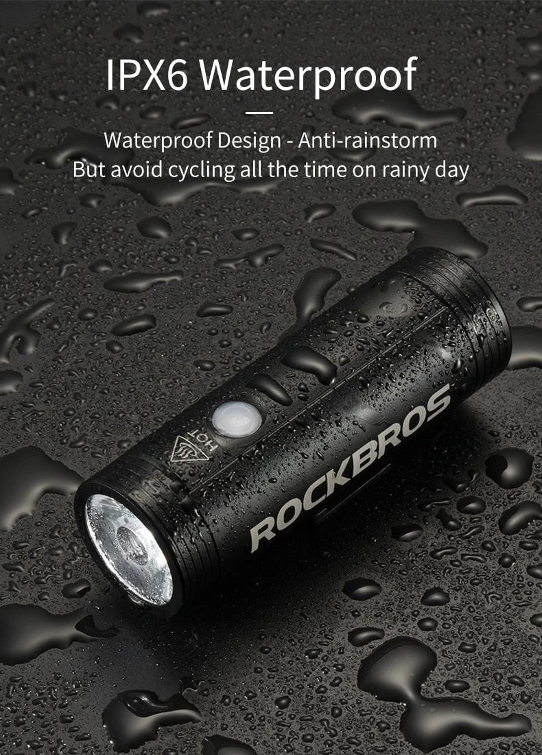 Lampe frontale de vélo étanche rechargeable par USB Phare de vélo Lampe de poche LED Lampe de vélo rechargeable par USB Phare avant de vélo Lampe de phare de vélo LED 2000 mAh