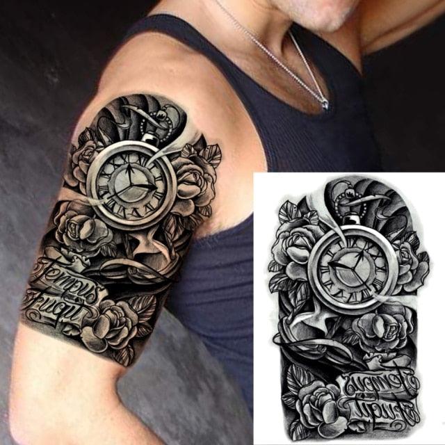 Grands Tatouages ​​Tigre Noir Imperméables Tatouages ​​Léopard Grande Bête Corps Bras Jambes Tatouage Tigre Cool Face Tatouages Temporaires Pour Femmes Hommes