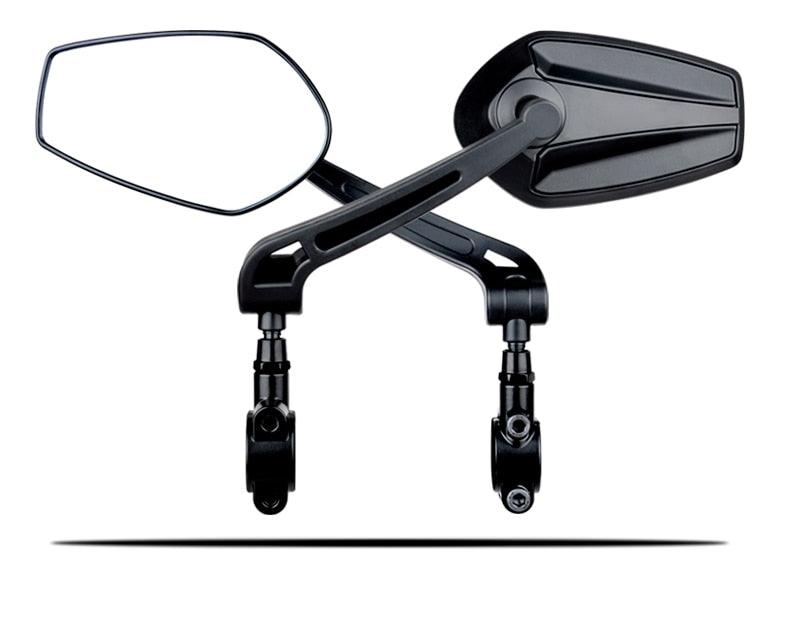 Rétroviseur de vélo intelligent, élégant, pour guidon, réflecteur arrière, pour VTT, vélo électrique, trottinette, miroir HD grand angle réglable, réflecteur arrière large, vision réglable, rétroviseurs gauche et droit pour vélo de route électrique.
