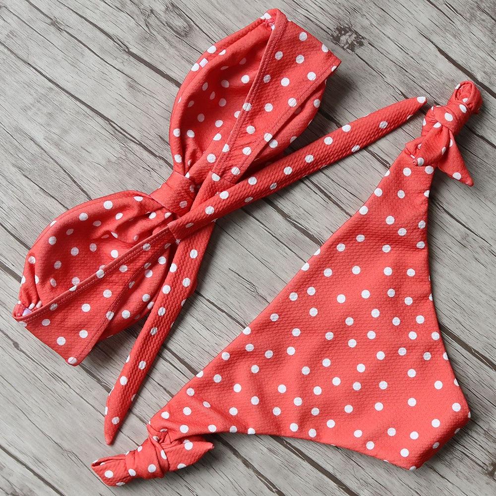 Ensemble de bikini solide Maillot de bain femme Bikini Maillot de bain femme Haut court Licou Maillot de bain Maillot de bain Bikini Coupe haute Maillot de bain taille haute Grande taille Maillot de bain d'été