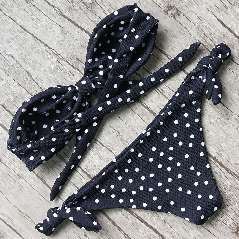 Ensemble de bikini solide Maillot de bain femme Bikini Maillot de bain femme Haut court Licou Maillot de bain Maillot de bain Bikini Coupe haute Maillot de bain taille haute Grande taille Maillot de bain d'été