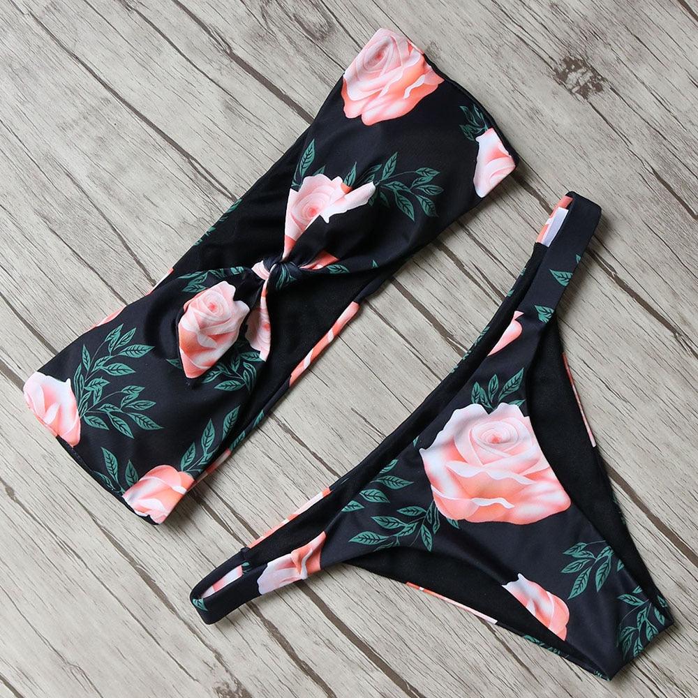 Ensemble de bikini solide Maillot de bain femme Bikini Maillot de bain femme Haut court Licou Maillot de bain Maillot de bain Bikini Coupe haute Maillot de bain taille haute Grande taille Maillot de bain d'été