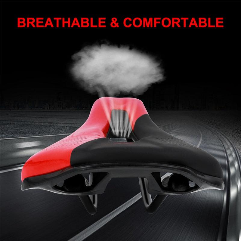 Selle de vélo de montagne de route, en cuir PU, coussin de cyclisme confortable, antichoc, rembourré de gel, pour hommes, selle de vélo confortable, antidérapante, étanche, pour VTT.