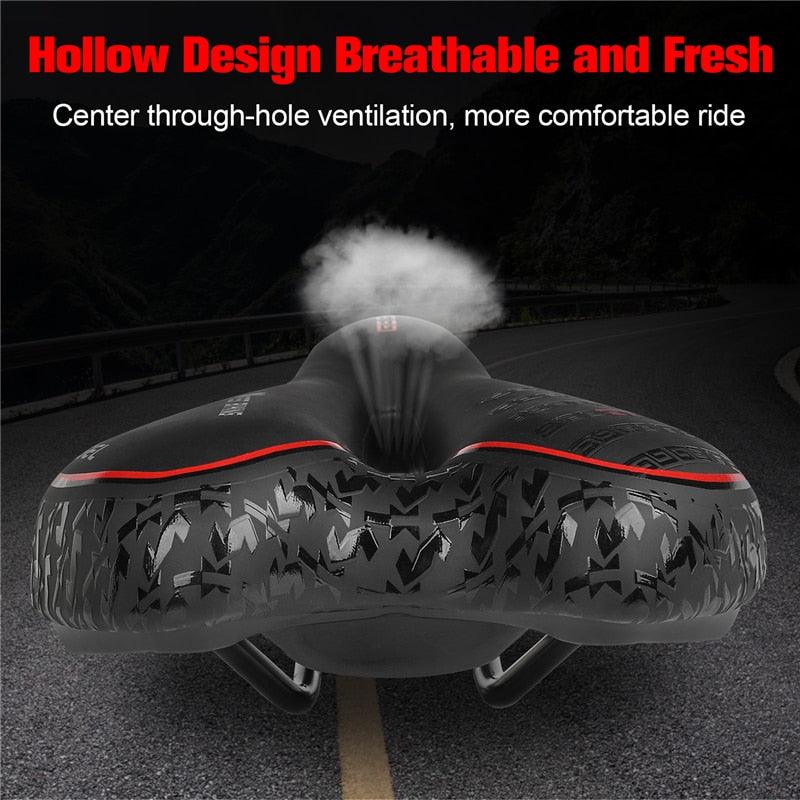 Selle de vélo de montagne de route, en cuir PU, coussin de cyclisme confortable, antichoc, rembourré de gel, pour hommes, selle de vélo confortable, antidérapante, étanche, pour VTT.